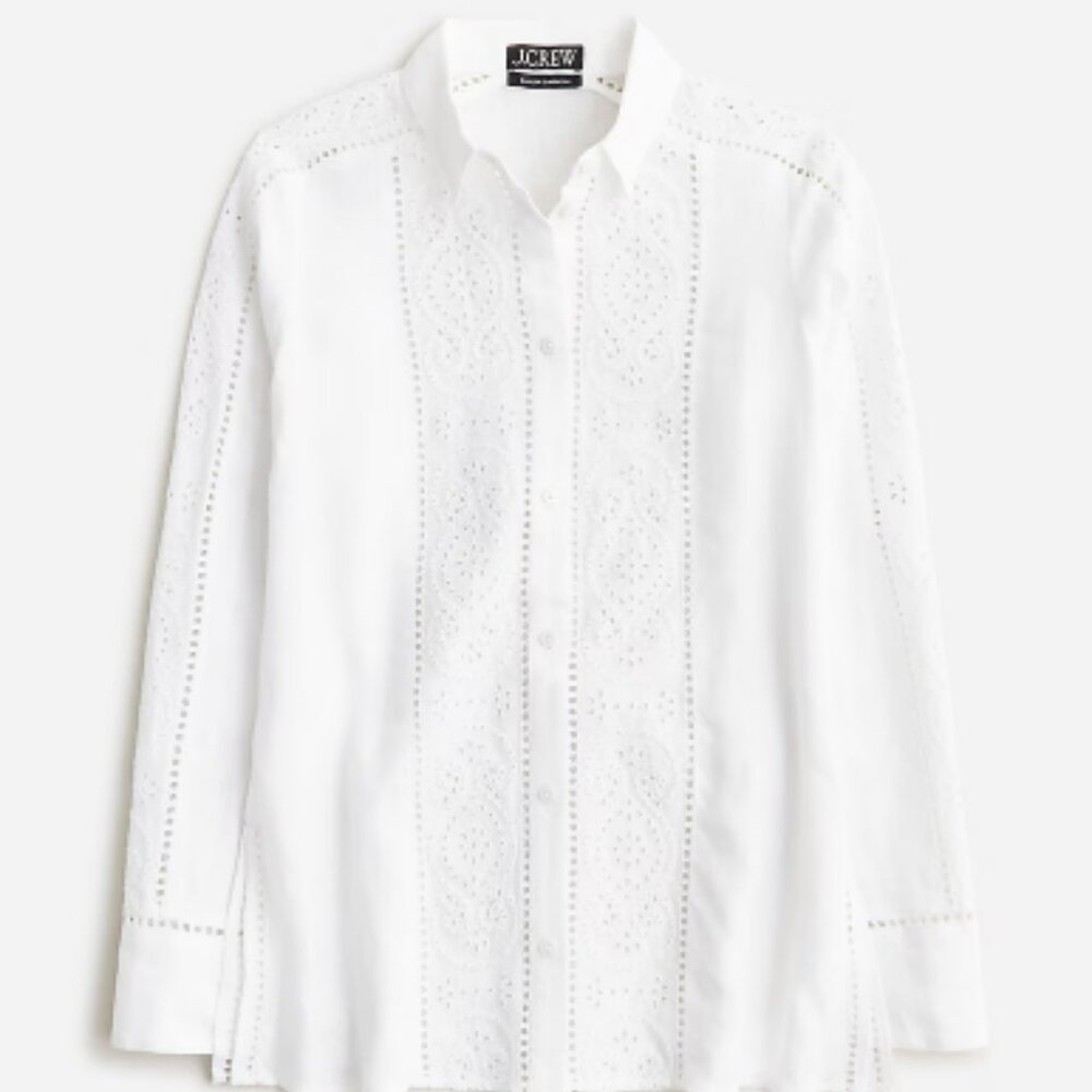 Garçon classic shirt in eyelet linen - NWT - SIZE  6